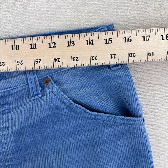 Vintage 70s Levi's Pants Mens 30x33 Blue Corduroy Flare Bootcut Trousers Belgium - Picture 8 of 10